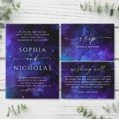 Platz für Hochzeitsunterkünfte. Nachtsterne. Moder Begleitkarte (Personalisiere diese Kollektion eines unabhängigen Creators.)