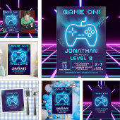 Game on Fun Birthday Boy Einladung