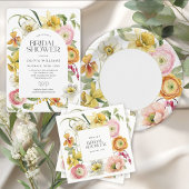 Spring Garden Bright Floral Bridal Shower  Einladung
