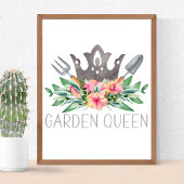 Garten Königin Boho Wasserfarbe Gärtner Poster
