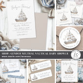 Nautisches Babyshower-Willkommensschild Poster