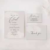 Neutrale Cloud 9 Babydusche Einladung