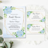 Hydrangea Geometric Brautparty Advisor Cards