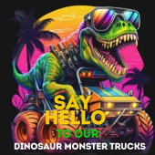 Dino-Mite MONSTER TRUCK Geburtstagspartei Button