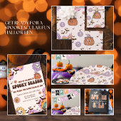 Retro Groovy Halloween Spooky Vibes Tragetasche