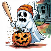 Ghost Quadratischer Aufkleber