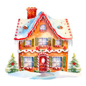 Gingerbrei Village Weihnachtswrapping Paper Geschenkpapier Set