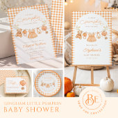 Oranges Karomuster-Picknick-Design Pappteller