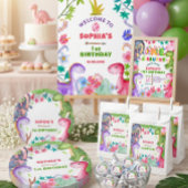 Süßes Mädchen Dinosaurier 1. Geburtstagsfeier Geschenktütchen