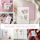 Teddy Bear Bearly Wait Lila Beige Balloons Sockelschild