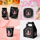 Girl Witch Birthday Watercolor Pappteller