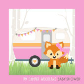 Girl A Little Camper RV Camper Kinderdusche Pink Pappteller