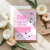 Girls Cute Pink RainbowUnicorn  Geschenktütchen