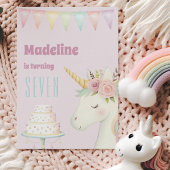 Girls Cute Pink Unicorn Birthday Geschenktütchen