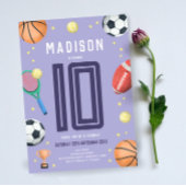 Girls Niedlich Lila Sports Monogram Kids School Edelstahlflasche