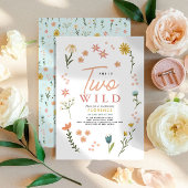 Mädchen Elegant Zwei Wilde Wildblume 2. Geburtstag Serviette
