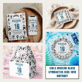 Girls Modern Black Gymnastics Kids 10th Birthday Geschenktütchen