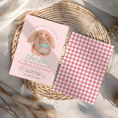 Girly Cute Pink Bunny Cake Girls Birthday Pappteller