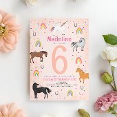 Girls Cute Horse Unicorn Birthday Welcome Sign Poster