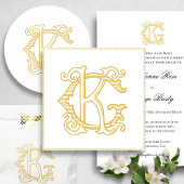 EDITABLE FARBEN GK Monogram KG Monogram Napkins Serviette