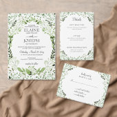Glam Greenery Hochzeit speichern Sie die Terminkar Save The Date (Personalisiere diese Kollektion eines unabhängigen Creators.)