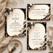 Glamouröse Disco-Retro-Hochzeit Save The Date
