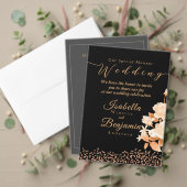 Elegante Gold Rose Black Wedding Open Bar Sockelschild (Personalisieren Sie die Kollektion dieses unabhängigen Creators. Test)