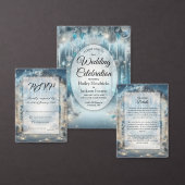 Glittering Snowy Forest Wedding Save The Date (Personalisiere diese Kollektion eines unabhängigen Creators.)