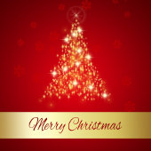 Elegant glühend fröhlicher Weihnachtsbaum Geschenkanhänger