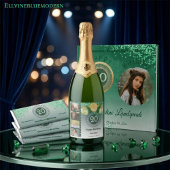 Happy 20. Geburtstag Green Glitzer Foil Menü Menükarte