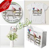 Niedliche Geburtstag Goat Runder Aufkleber