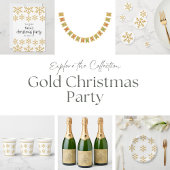 Goldweihnachtliches Party Wimpelkette