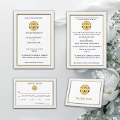 Goldkreuz und Chalice Katholische Hochzeit Save The Date