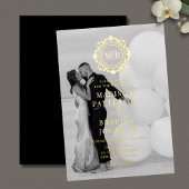 Verzierte Bläsermonogramm-Hochzeit Save The Date