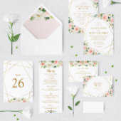 Rosa Blütenhochzeit Programm