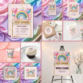 Gold Glitzer Pastel Hearts und Rainbow Baby Dusche Geschenktütchen