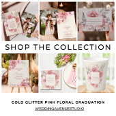 Glitzer Rosa Aquarell Abschluss Pappteller