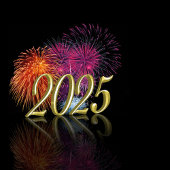 Goldenes Glück im neuen Jahr 2025 Geschenkschachtel