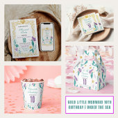 Gold Little Mermaid 10th Birthday | Under the Sea Geschenkschachtel