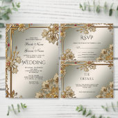 Goldfahne für Verzierte Blumenrahmen Wimpelkette (Personalisiere diese Kollektion eines unabhängigen Creators.)