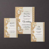 Gold Verzierte Perlen Rücksendeadresse (Personalisiere diese Kollektion eines unabhängigen Creators.)