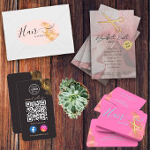 Goldschere verbinden sich mit QR Code Social Media Sockelschild