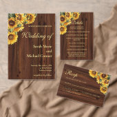 Goldene Sonnenblumen rustikal Save the Date einlad (Personalisiere diese Kollektion eines unabhängigen Creators.)