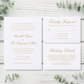 Traditionelle goldene feierliche Hochzeit Save The Date (Personalisiere diese Kollektion eines unabhängigen Creators.)