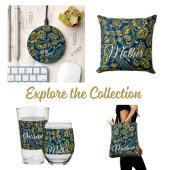 Golden Blue Elegance Karte