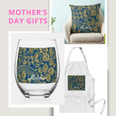 Golden Blue Elegance Hoodie