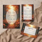 Goldene Bernstein Herbst Spazio -1 Dankeskarte (Personalisiere diese Kollektion eines unabhängigen Creators.)
