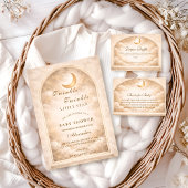 Golden Moon And Stars Baby Shower Serviette