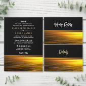 Goldener Ozean, elegante Hochzeit am Strand (Personalisiere diese Kollektion eines unabhängigen Creators.)