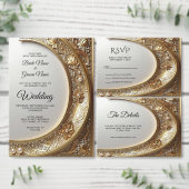 Golden Ornate Frame Guest Book Gästebuch (Personalisiere diese Kollektion eines unabhängigen Creators.)